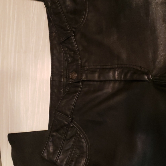 Costa Blanca Women's Bikers Leather pants Black Size,5 pockets - Picture 6 of 15